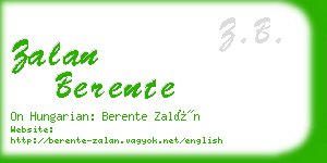 zalan berente business card